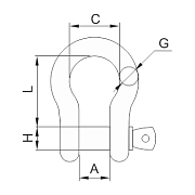 Чекель омегообразный с резьбой 0,75т тип G 209 размер 3/4